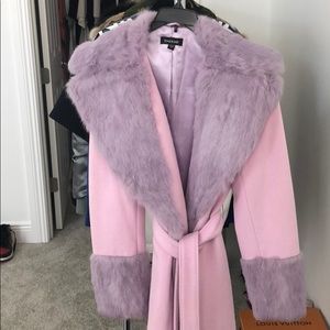 Vintage Bebe lavender fur coat